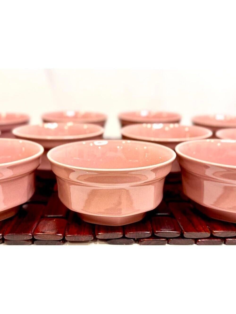 Mikasa English Chintz Rose Gray Small Bowls – Set of 11, Japan Vintage Stoneware
